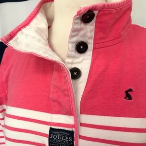 Joules Cowdray sweatshirt. Pink stripe. US 10